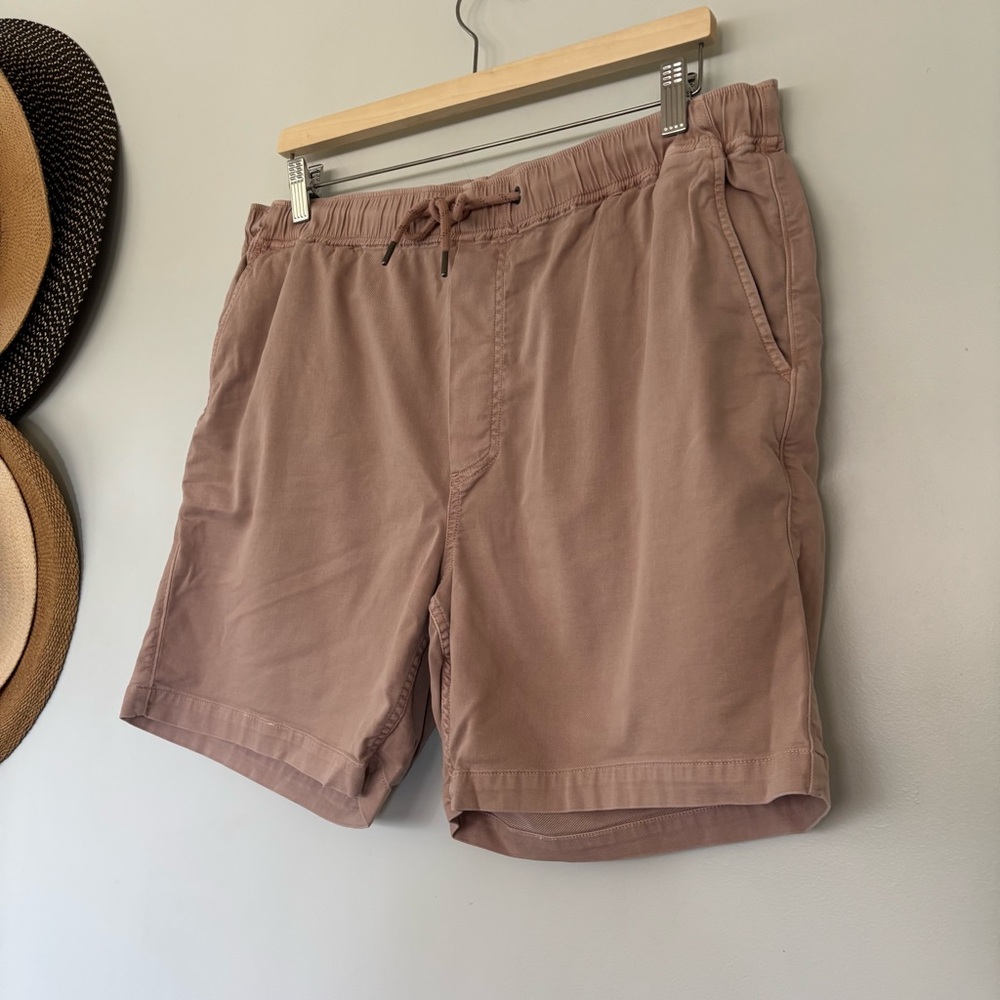 Faherty Pull-on Shorts Organic Cotton Tencel Linen Blend Mauve Men’s Size Large - Picture 14 of 14